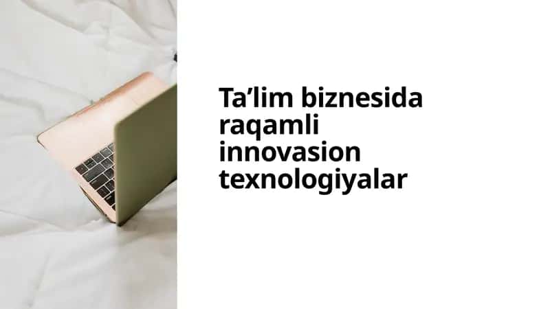 raqamli innovatsion texnologiyalar