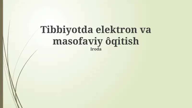 Masofaviy Tibbiy Ta'lim