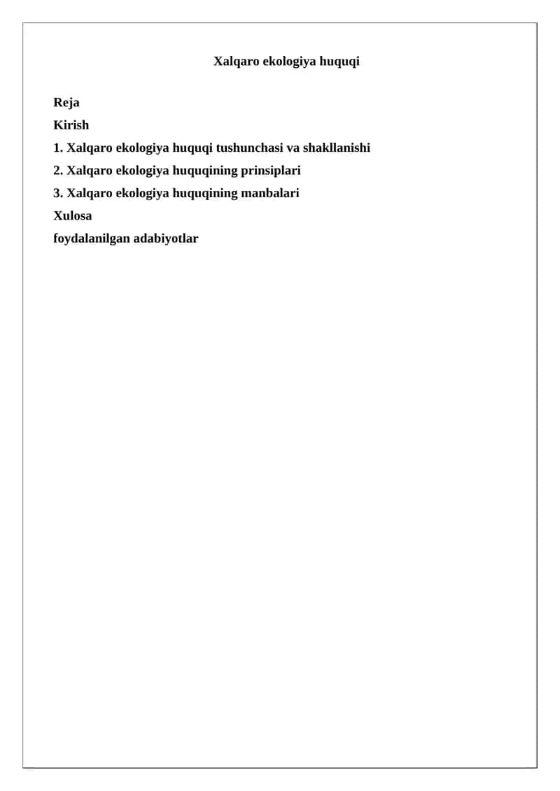 Xalqaro ekologiya huquqi