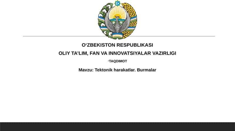 Tektonik harakatlar va Burmalar