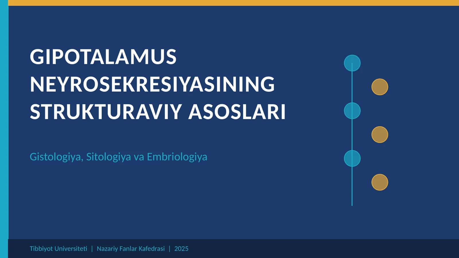 GIPOTALAMUS NEYROSEKRESIYASINING STRUKTURAVIY ASOSLARI