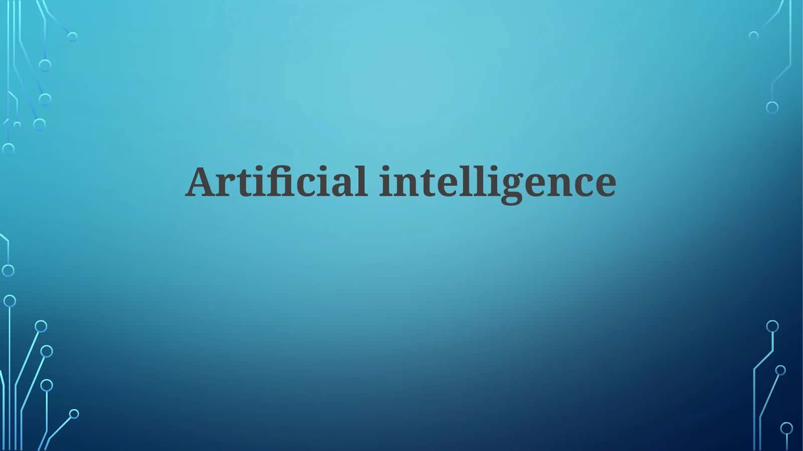 What is Artificial Intelligence?
