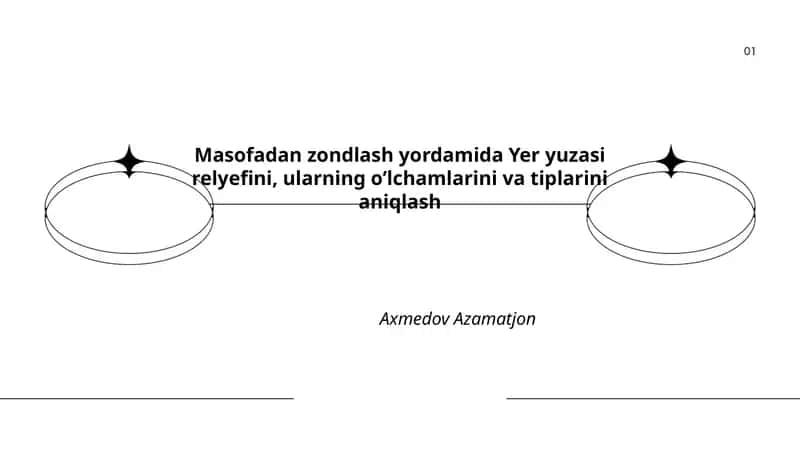 Masofadan zondlash yordamida Yer yuzasi relyefini, ularning o’lchamlarini va tiplarini aniqlash