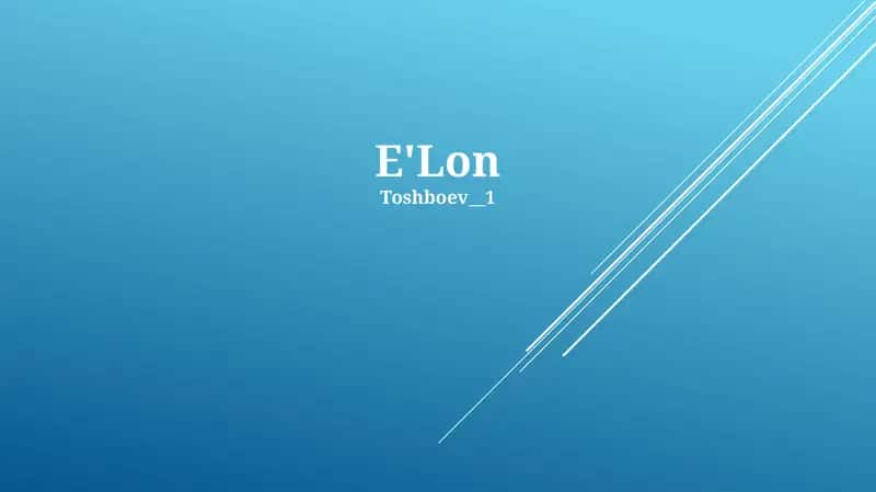 E'Lon