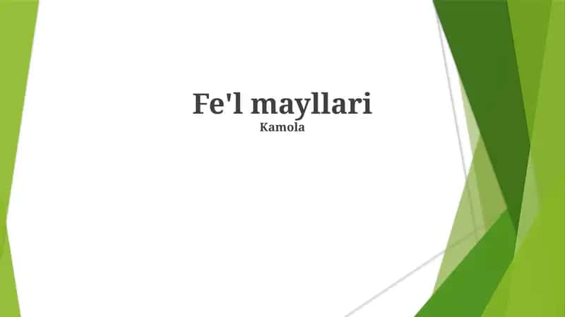 Fe'l mayllari