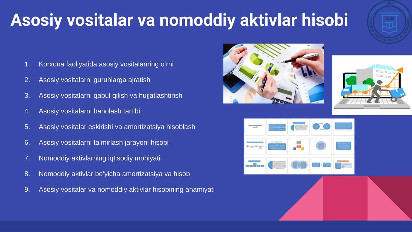 Asosiy vositalar va nomoddiy aktivlar