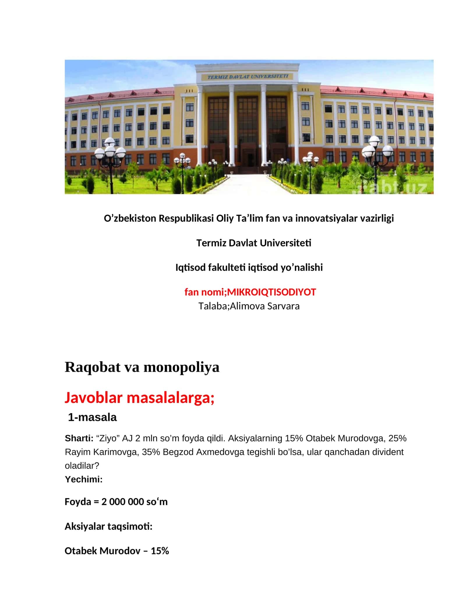 MIKROIQTISODIYOT