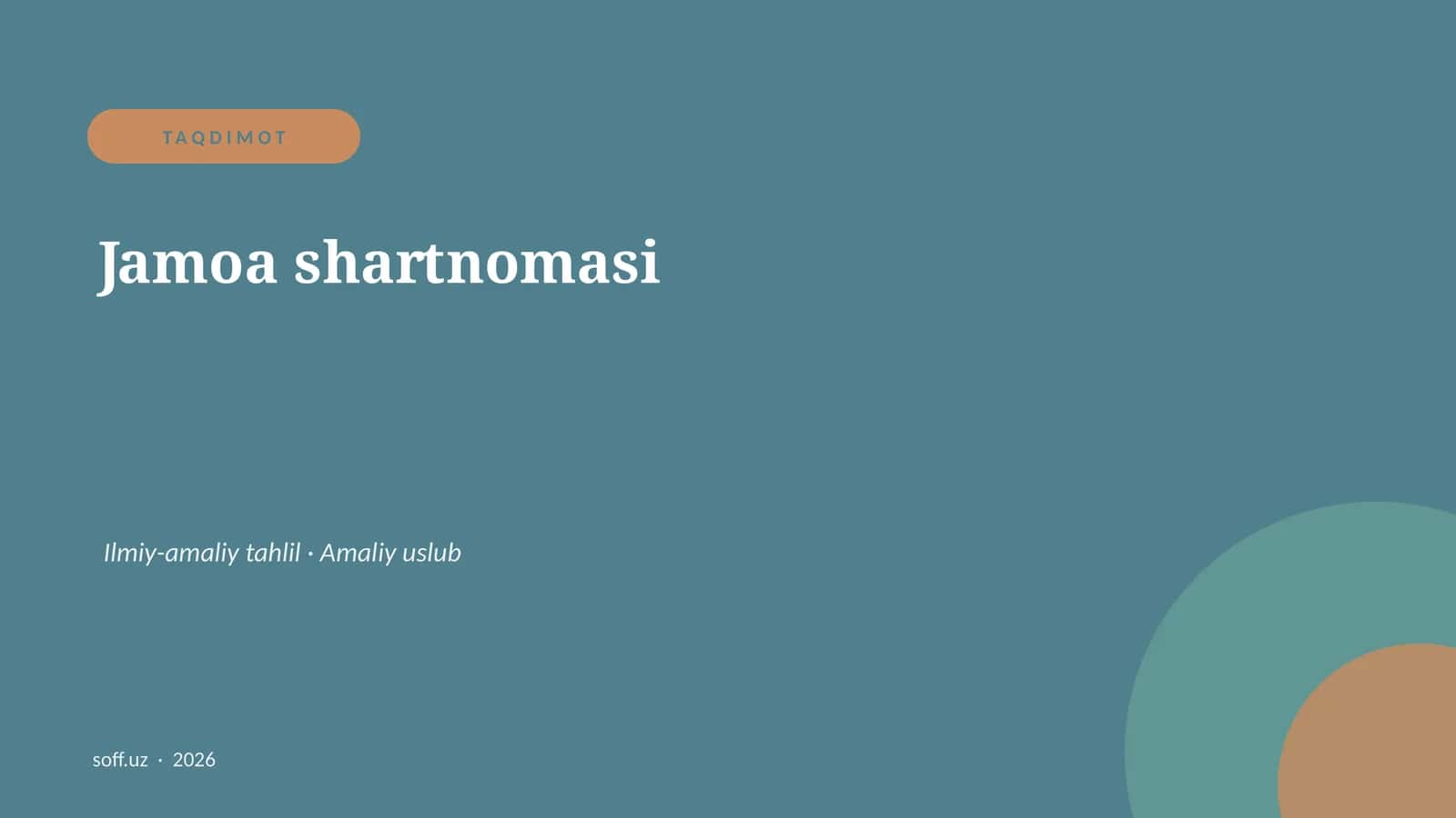 Jamoa shartnomasi