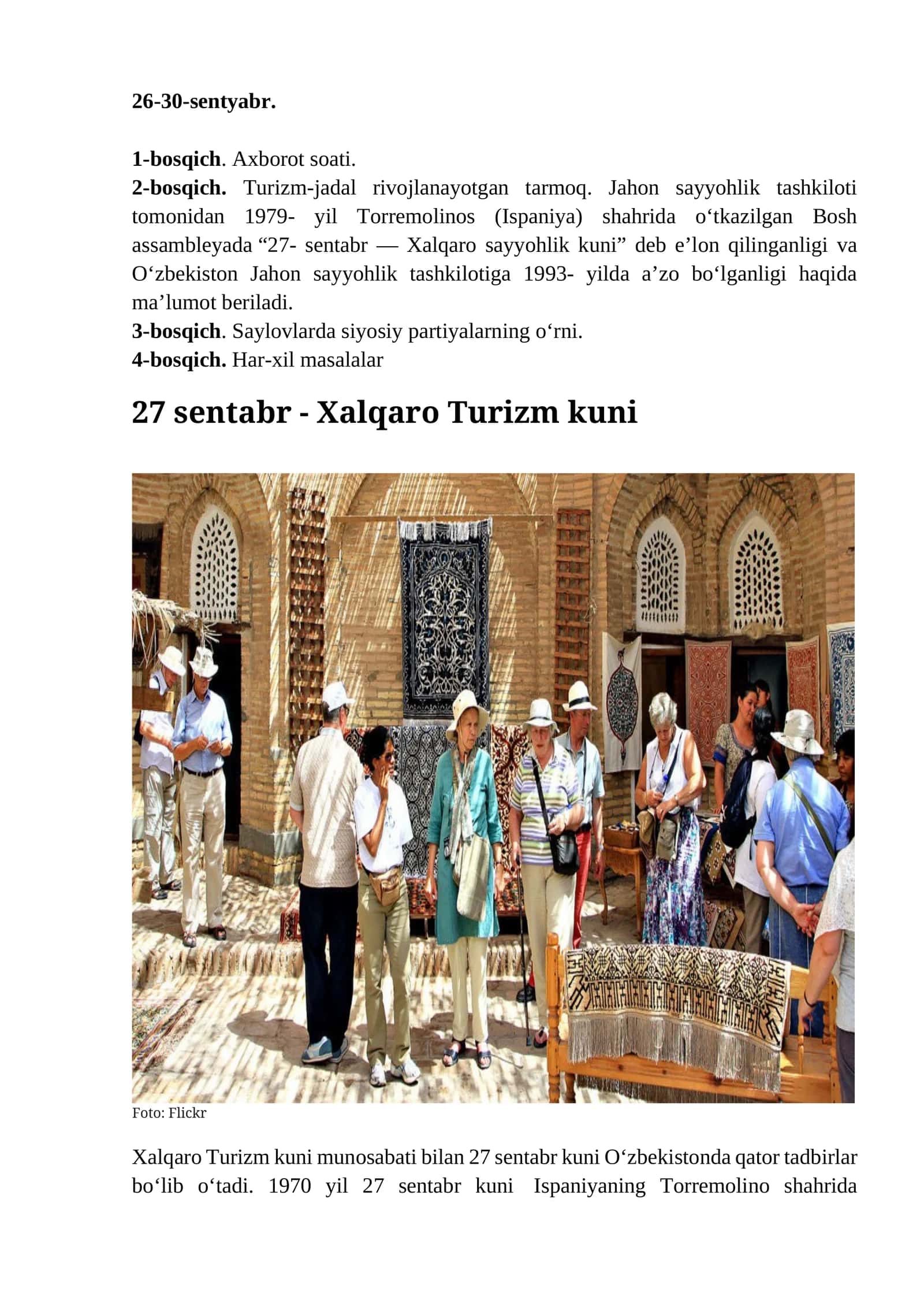 Xalqaro Turizm kuni