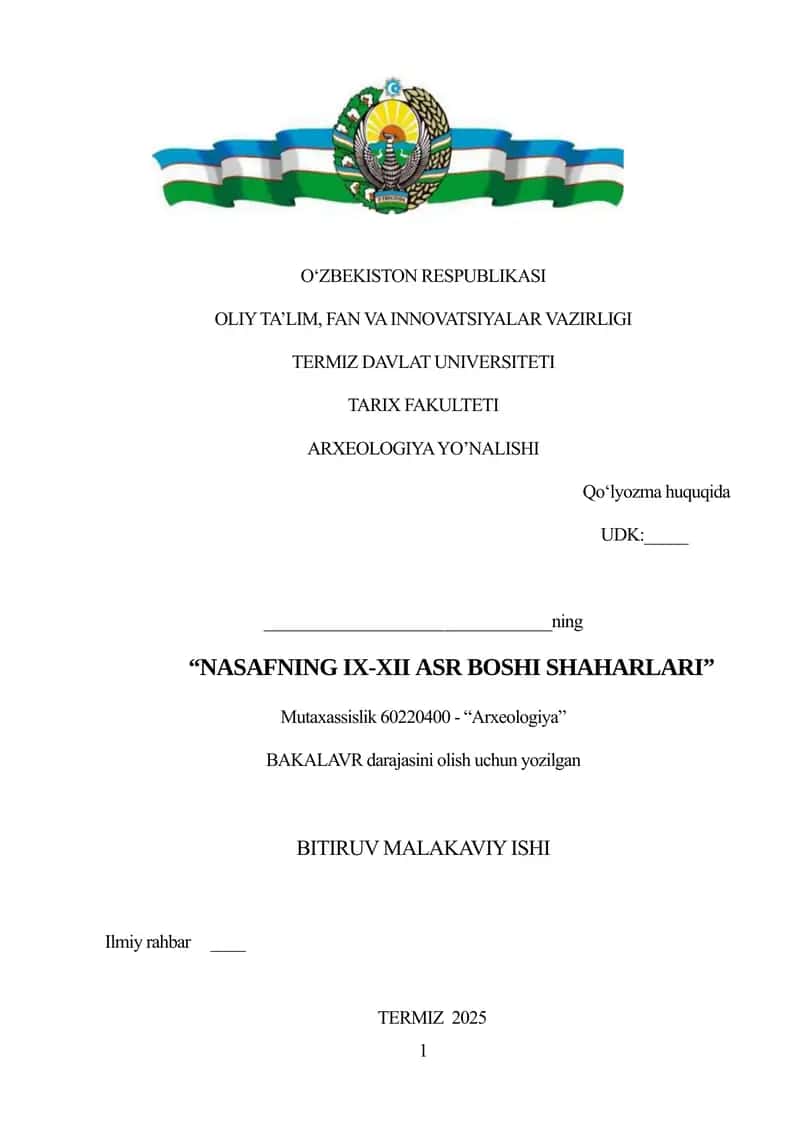 NASAFNING IX-XII ASR BOSHI SHAHARLARI