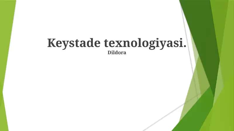 Keystade texnologiyasi