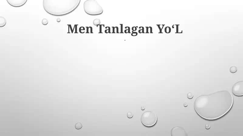 Men Tanlagan YoʻL