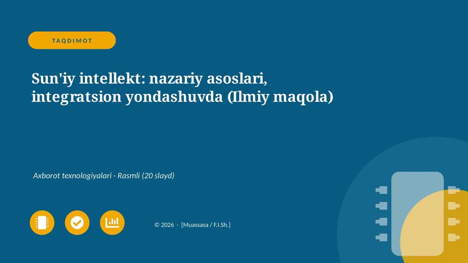 Sun'iy intellekt: nazariy asoslari, integratsion yondashuvda (Ilmiy maqola)