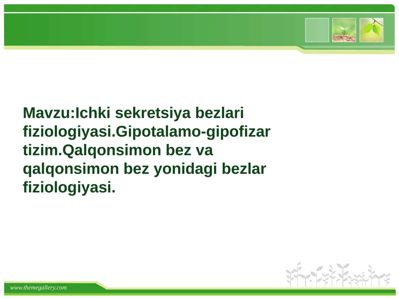 Ichki sekretsiya bezlari fiziologiyasi