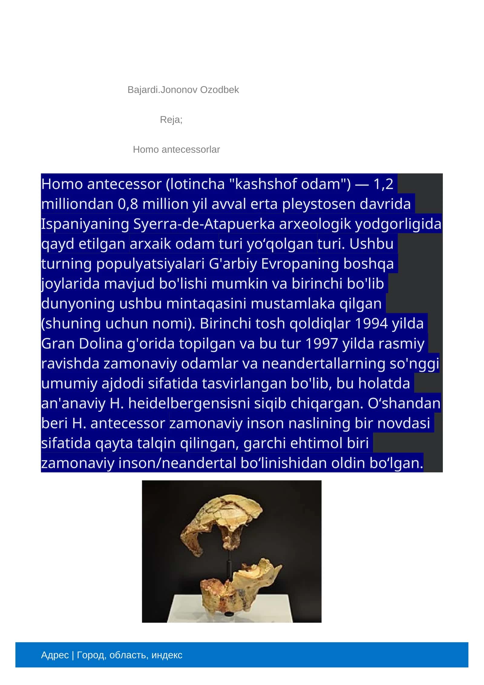 Homo antecessorlar
