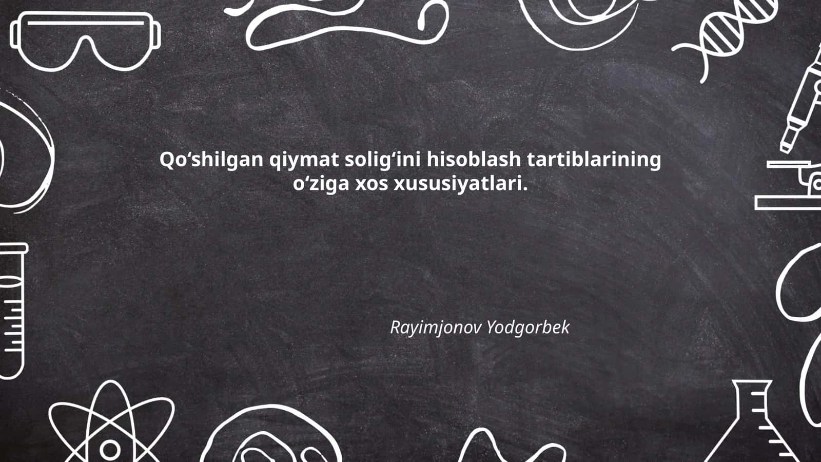 Qo‘shilgan qiymat solig‘ini hisoblash tartiblarining o‘ziga xos xususiyatlari