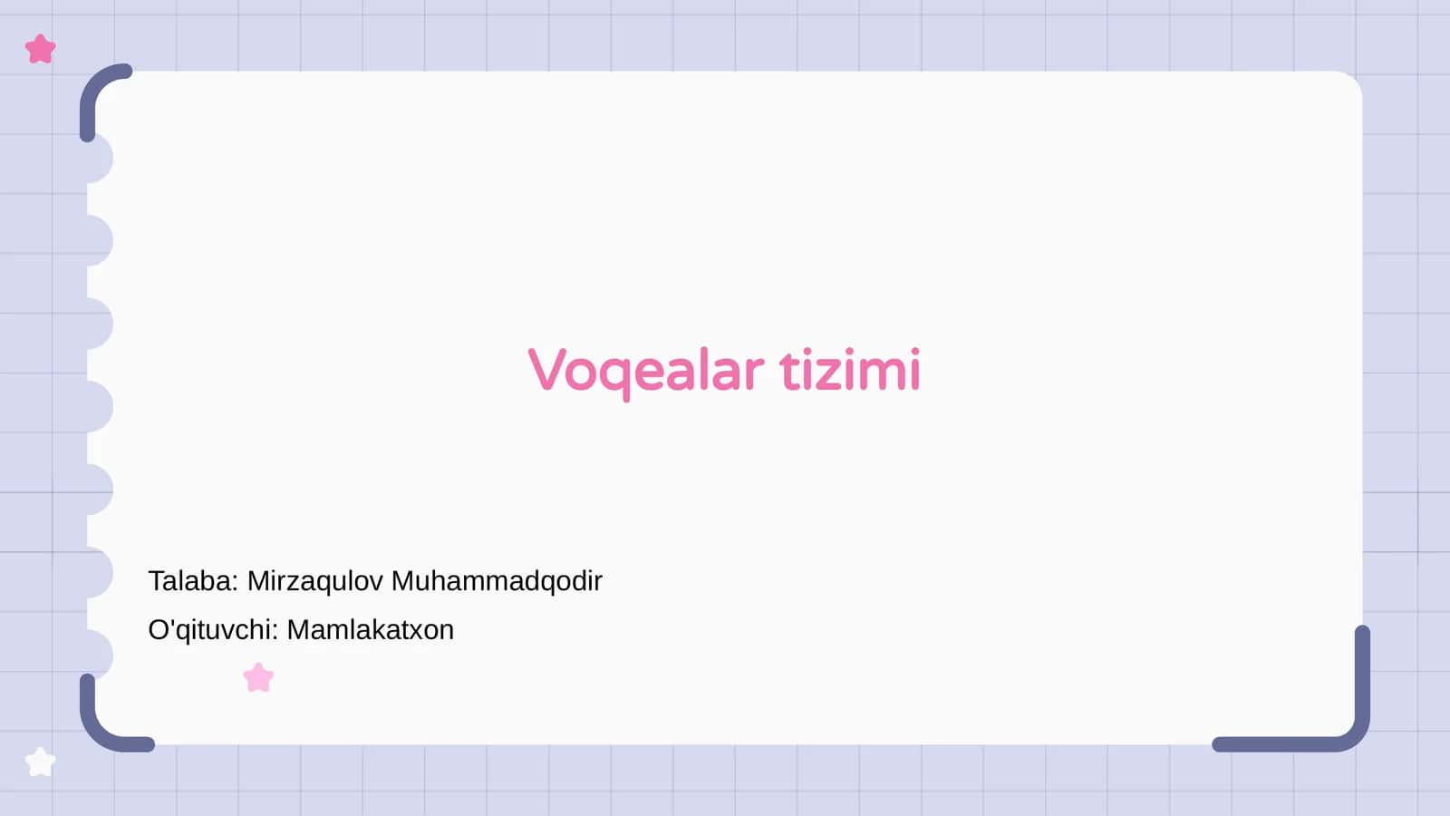 Voqealar tizimi