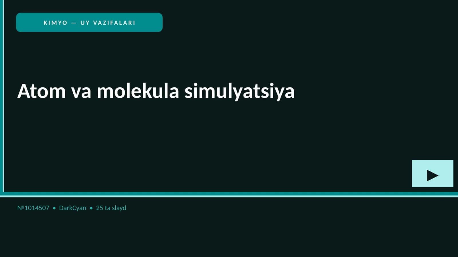 Atom va molekula simulyatsiya