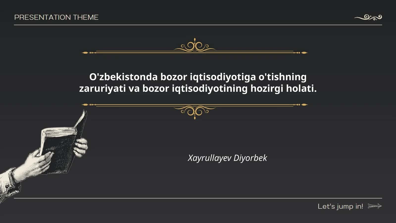 O'zbekistonda bozor iqtisodiyotiga o'tishning zaruriyati va bozor iqtisodiyotining hozirgi holati