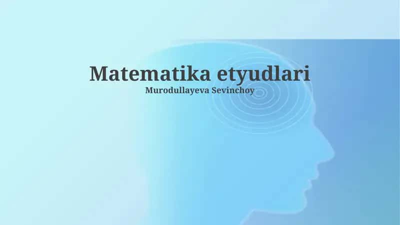 Matematika etyudlari