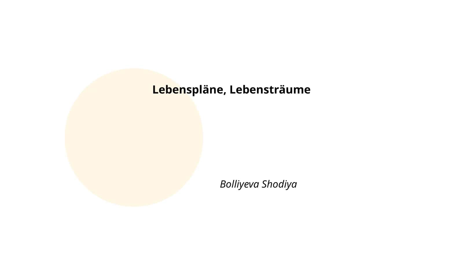 Berufliche Lebenspläne