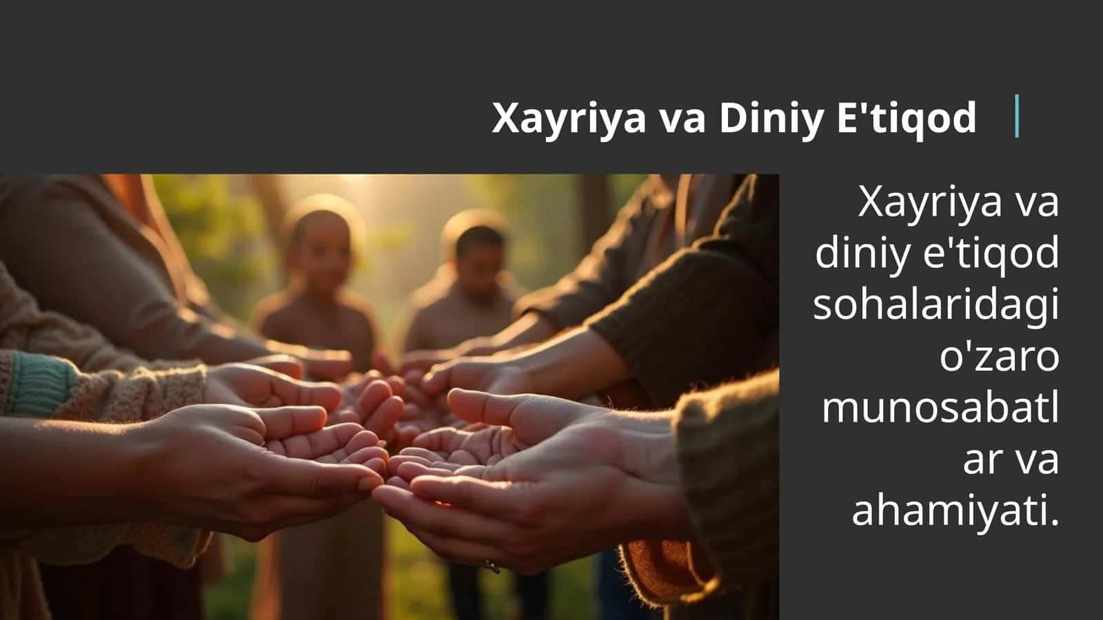 Xayriya va Diniy E'tiqod
