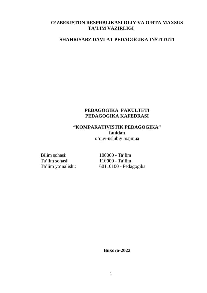 KOMPARATIVISTIK PEDAGOGIKA