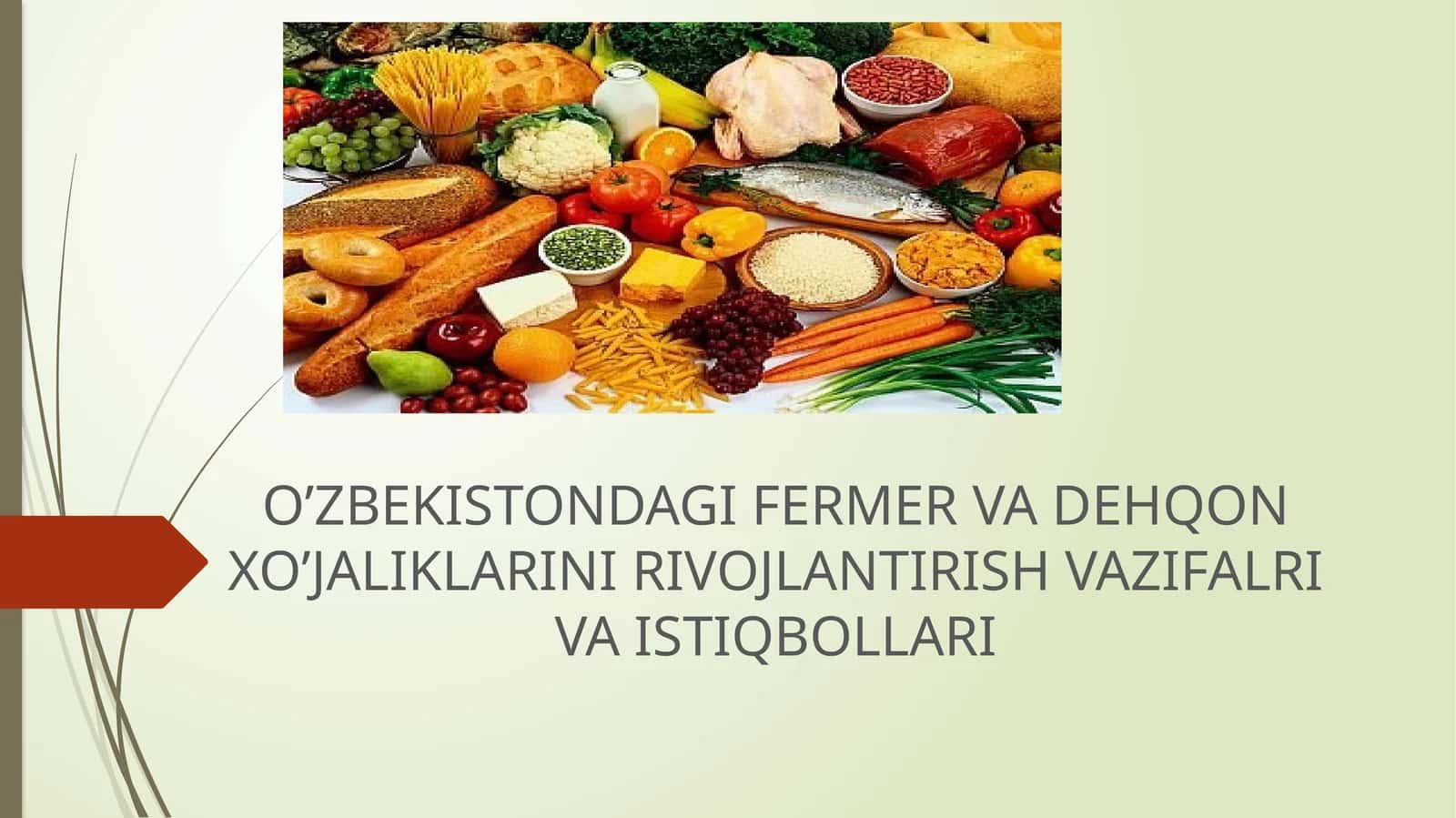 O’ZBEKISTONDAGI FERMER VA DEHQON XO’JALIKLARINI RIVOJLANTIRISH VAZIFALRI VA ISTIQBOLLARI