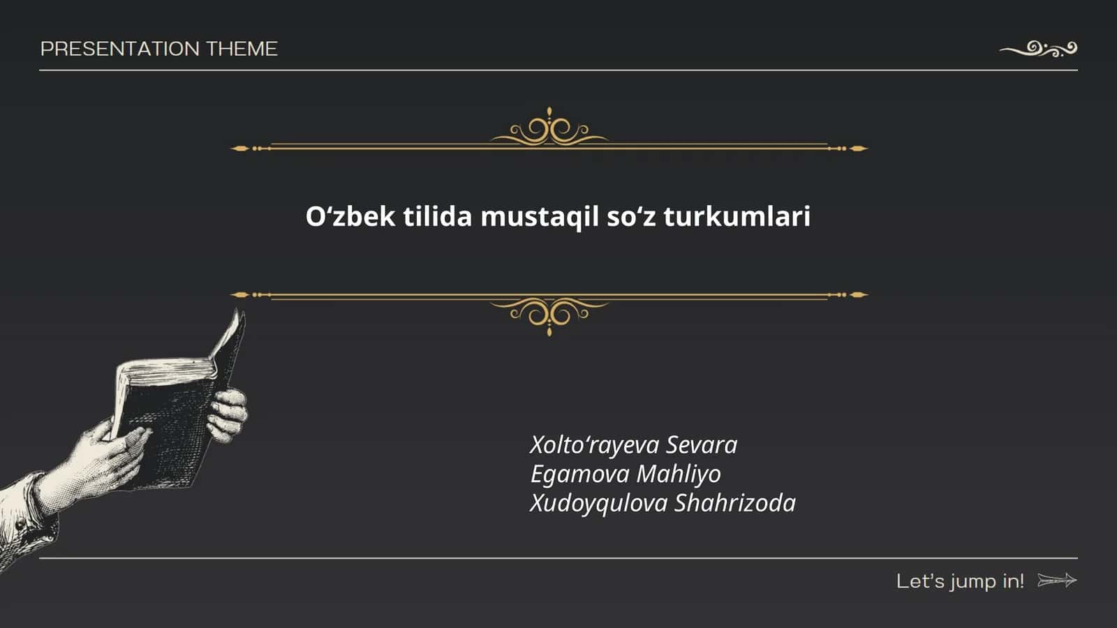 Oʻzbek tilida mustaqil soʻz turkumlari