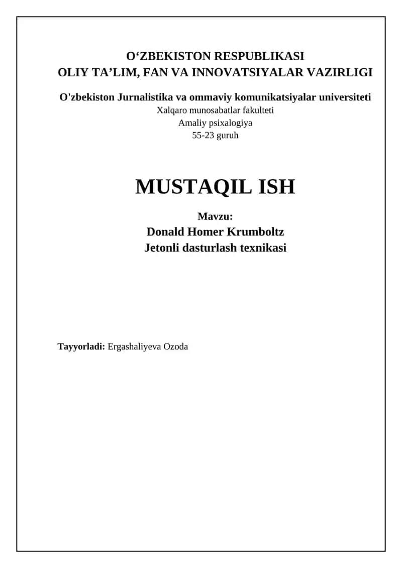Token Iqtisodiyoti Dasturlash Texnikasi