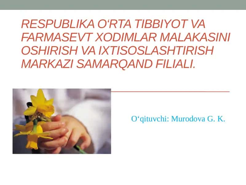 TUGRUKDAN KEYINGI DAVRDAGI AYOLLARDA ZUDLIK BILAN TIBBIYYO RDAM NI TALAB ETUVCHI BELGILAR