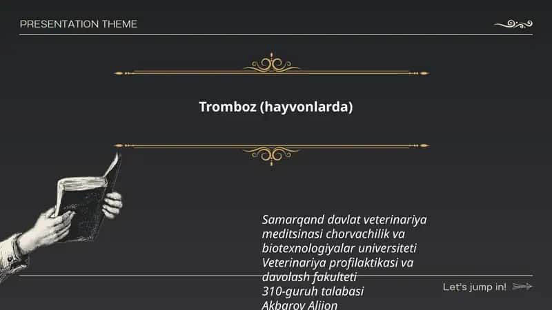 Tromboz (hayvonlarda)