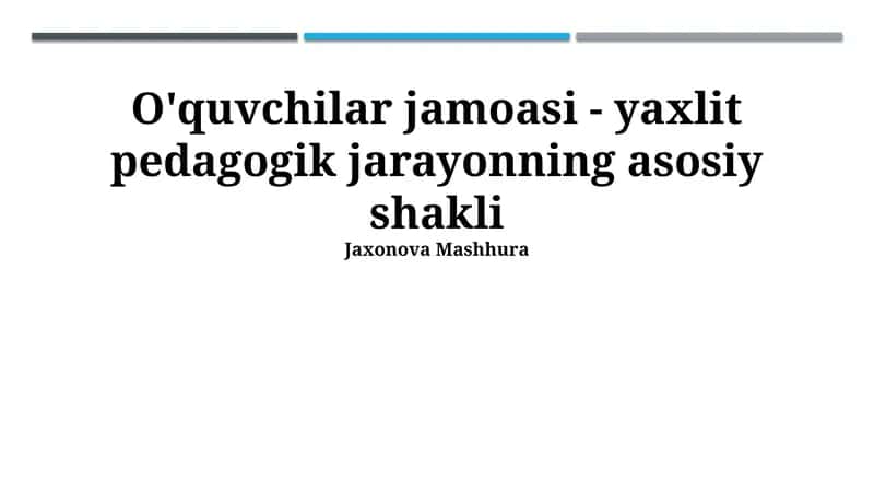 Talabalar jamoasi