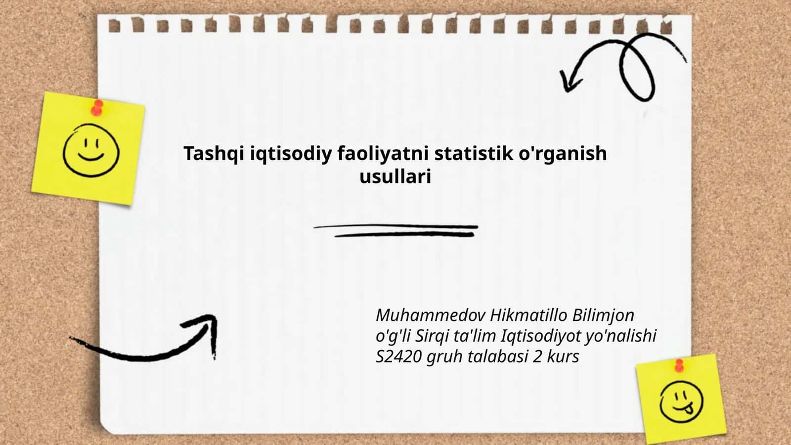 Tashqi iqtisodiy faoliyatni statistik o'rganish usullari