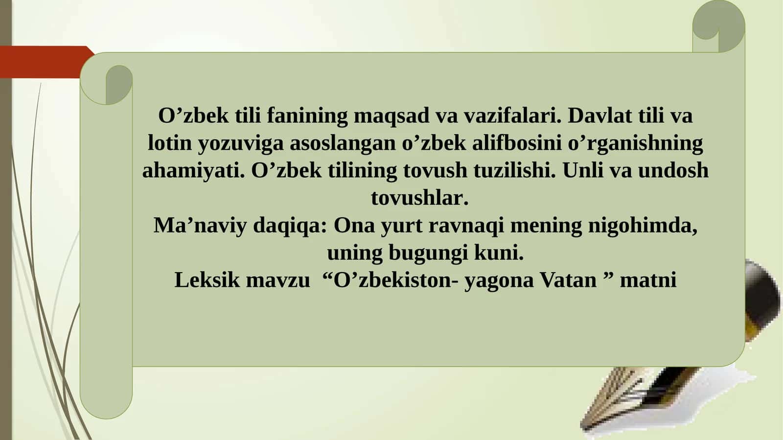 O’zbеktilifanining maqsad va vazifalari