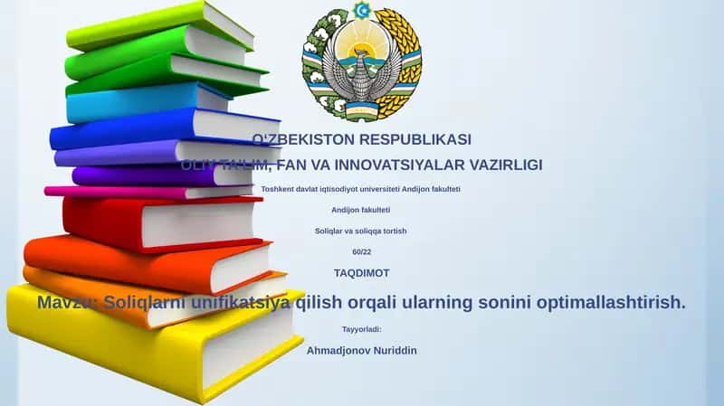 Soliqlar va soliqqa tortish