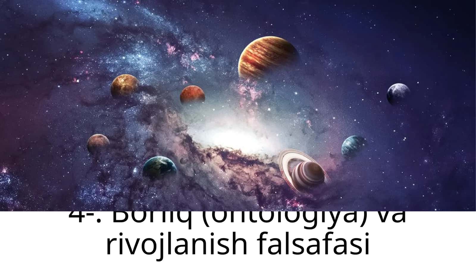 Borliq (ontologiya) va rivojlanish falsafasi