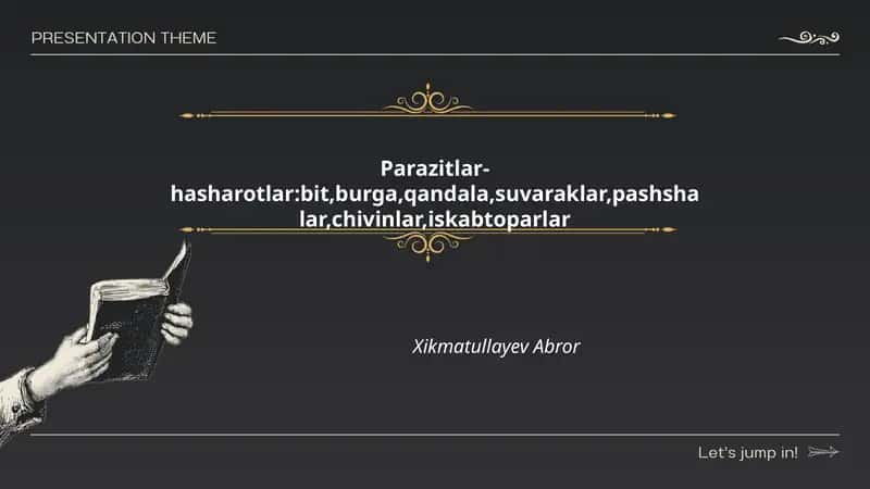 Parazitlar va ularning biologiyasi