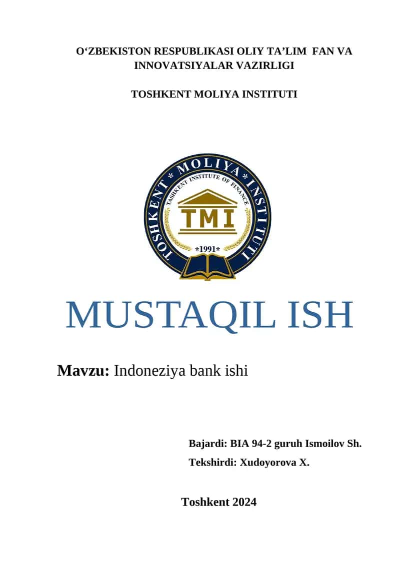 Indoneziya bank ishi