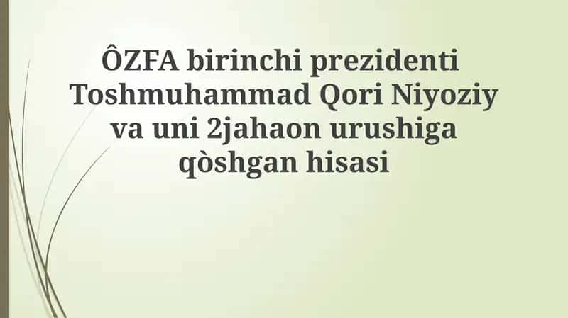 Toshmuhammad Qori Niyoziy