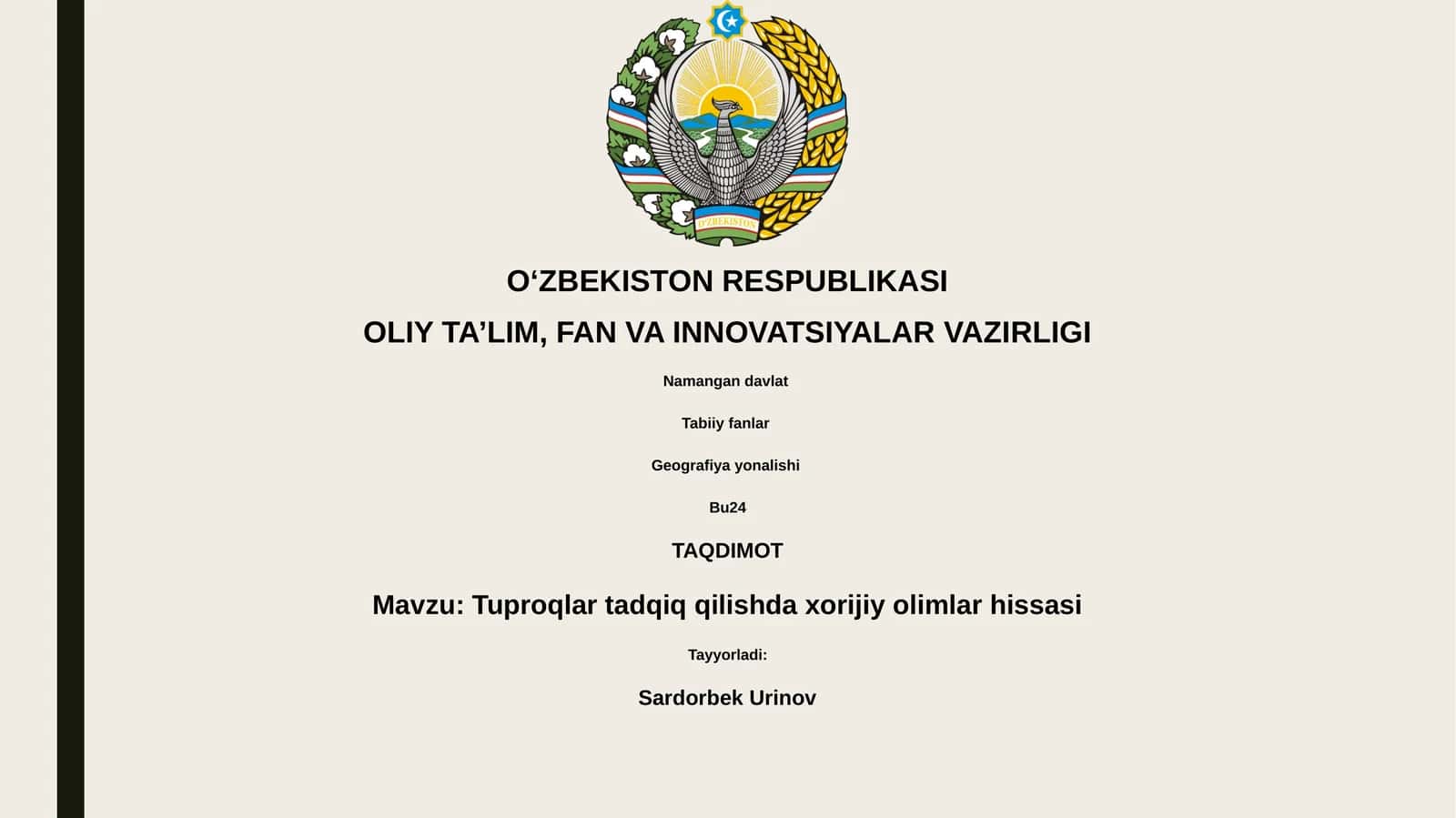 Tuproqlar tadqiq qilishda xorijiy olimlar hissasi