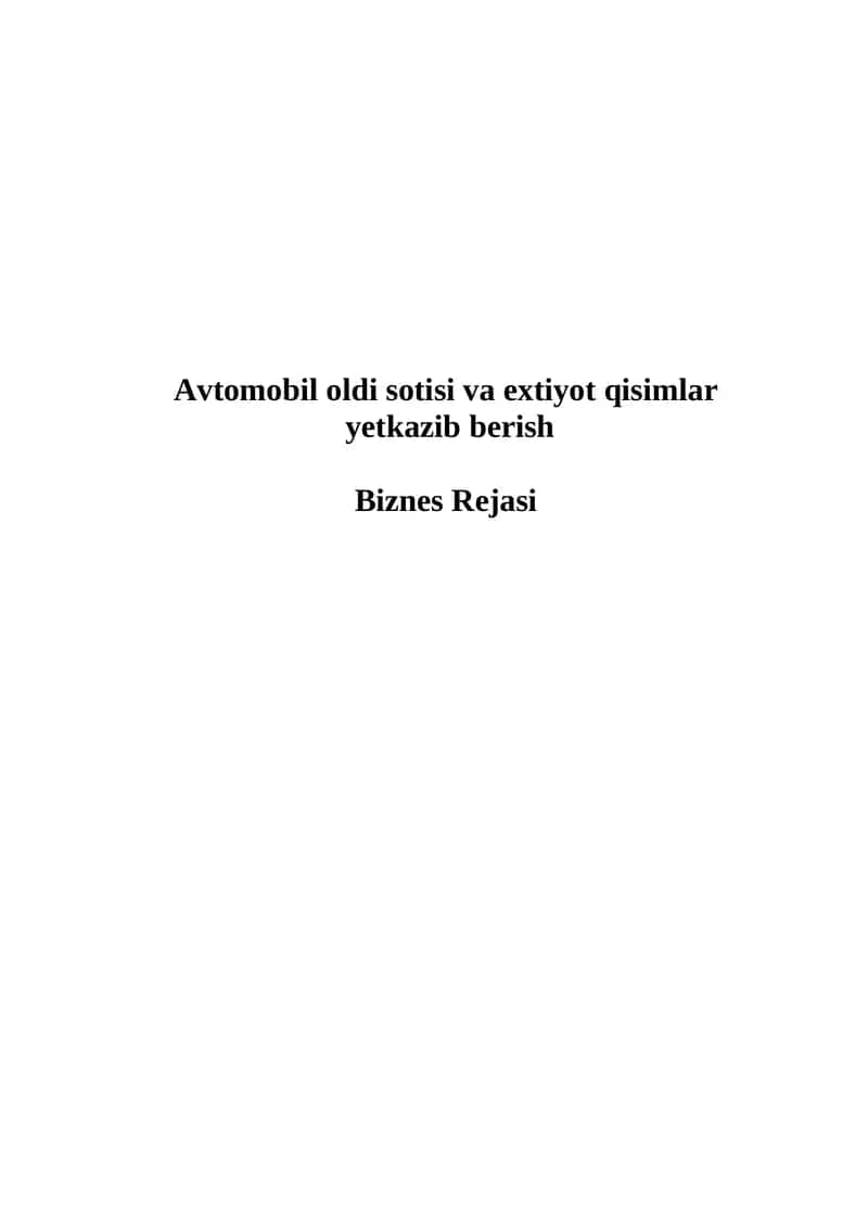 Avtomobil oldi sotisi va extiyot qisimlar