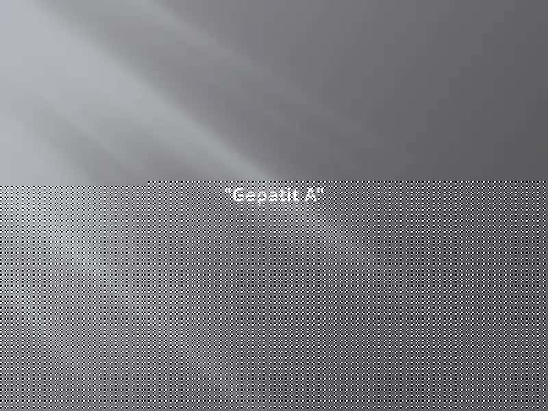 Gepatit A