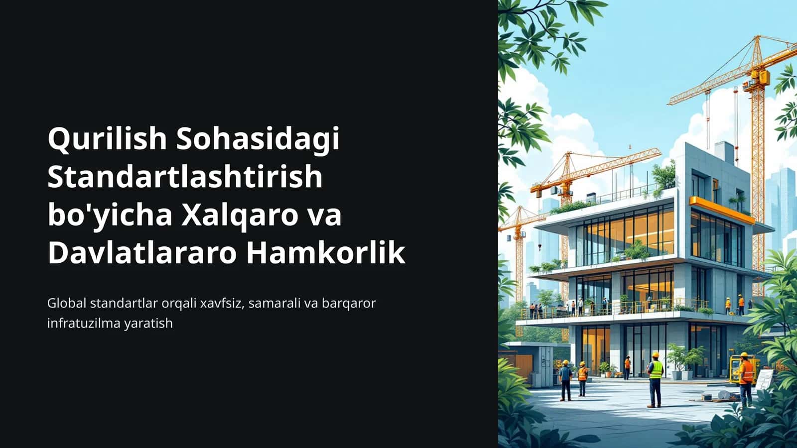 Qurilish Sohasidagi Standartlashtirish bo'yicha Xalqaro va Davlatlararo Hamkorlik