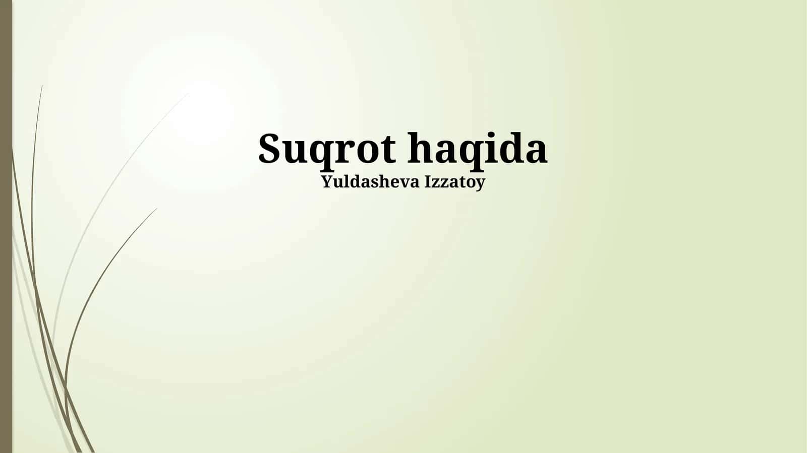 Sokratning Hayoti