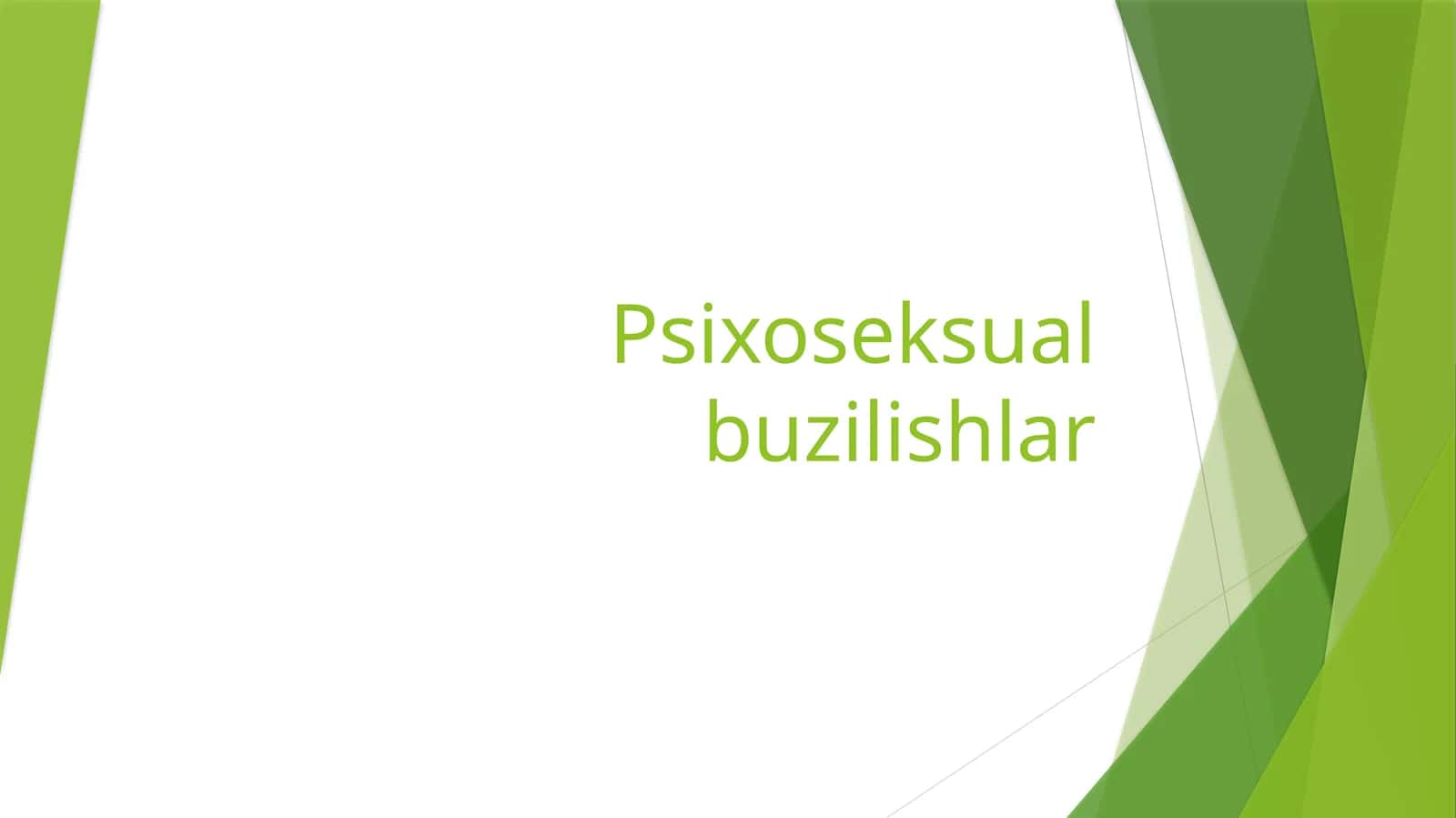 Psixoseksualbuzilishlar