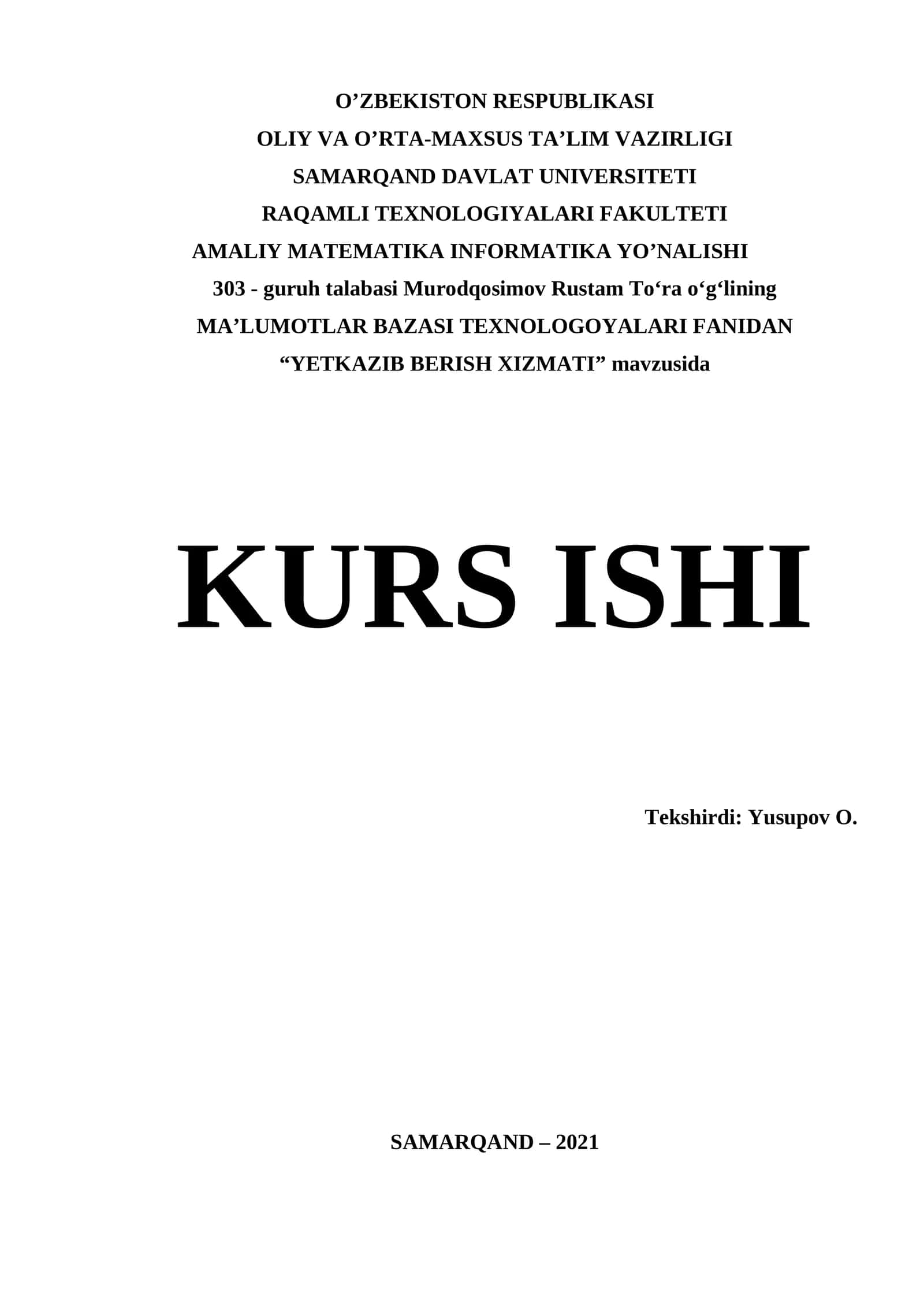 MBBT ni hozirgi kundagi ilm-fandagi o’rni
