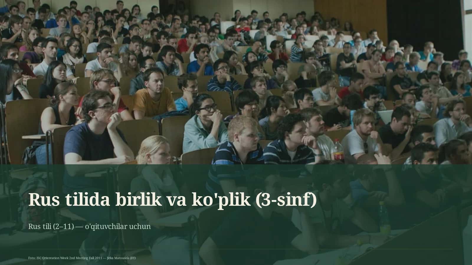 Rus tilida birlik va ko'plik (3-sinf)