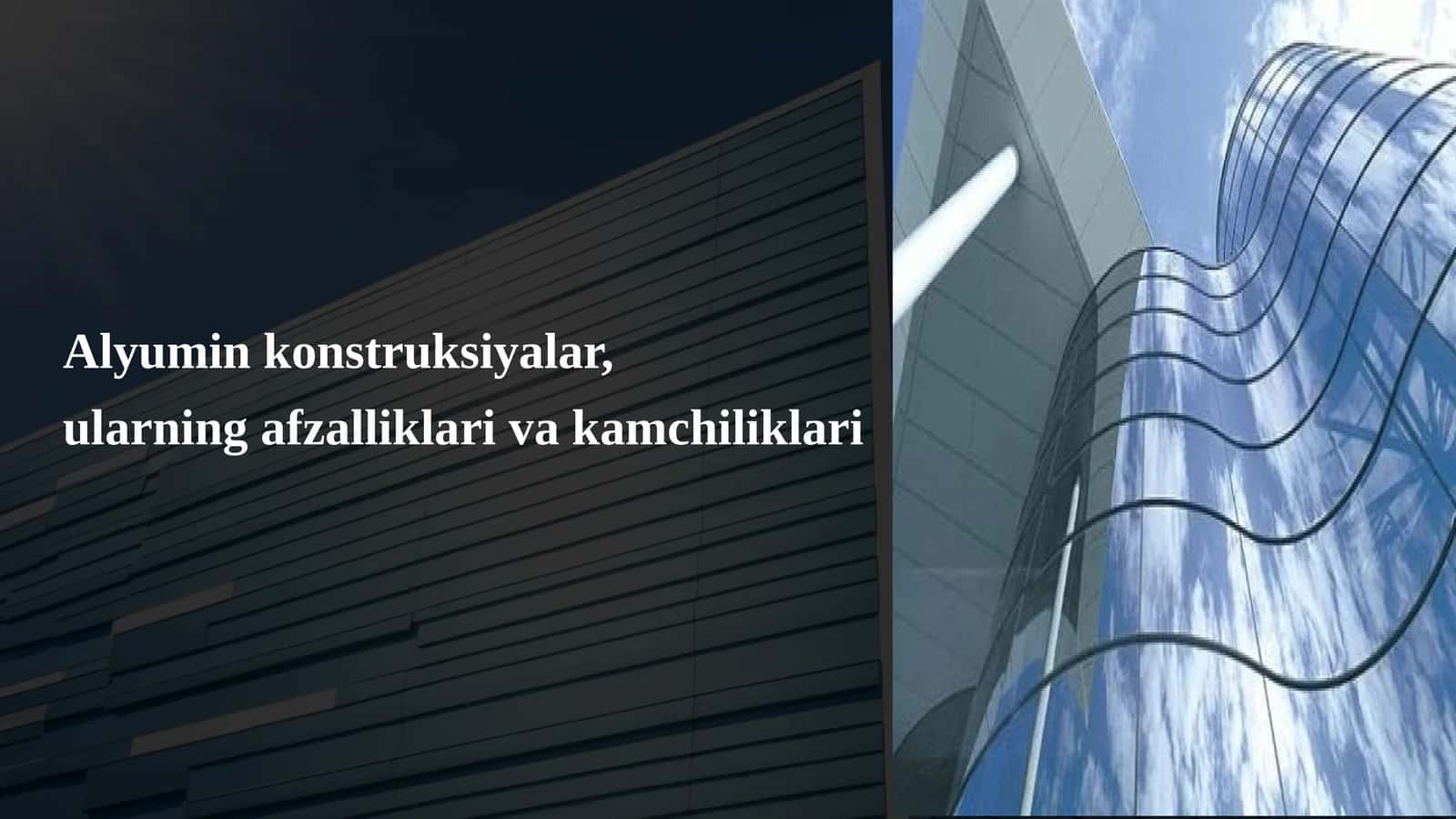 Alyumin konstruksiyalar