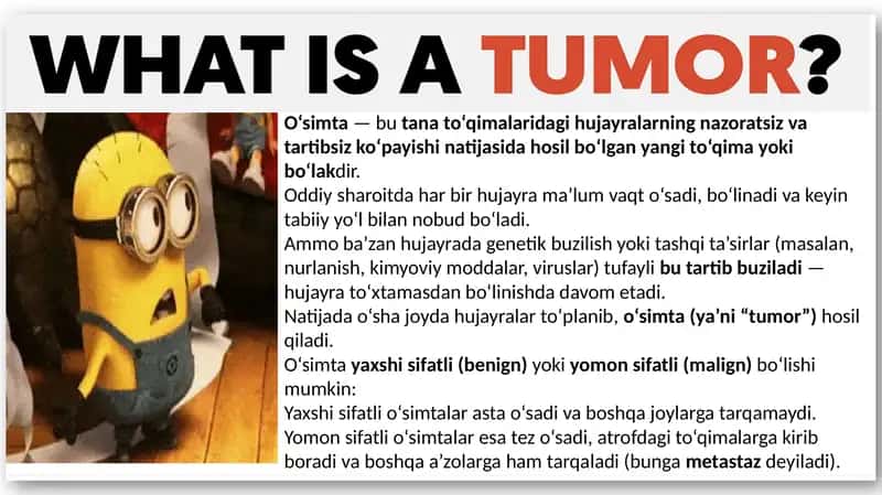 Oʻsimta va uning kelib chiqish sabablari,taʼsiri